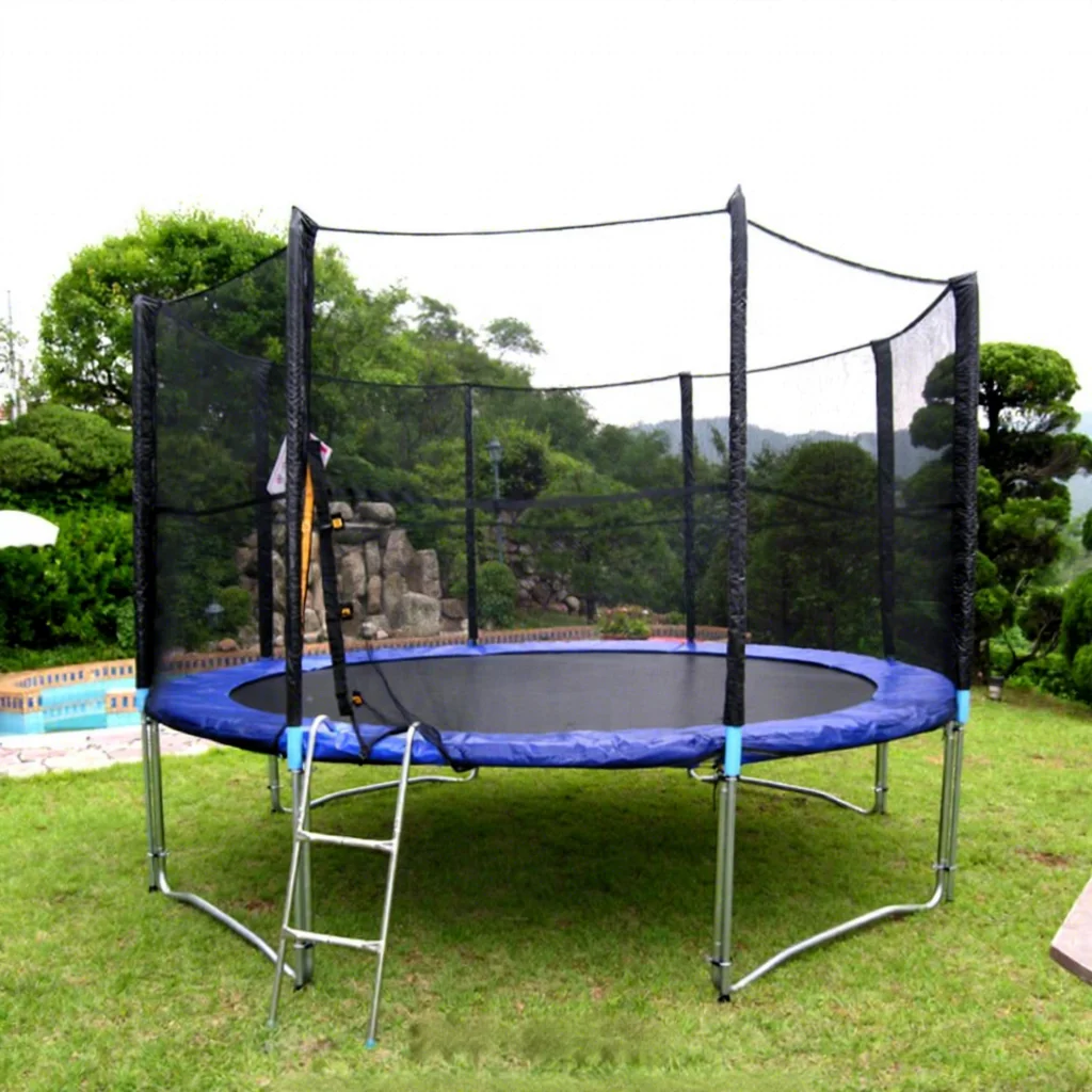 Cheap Customized  Wholesale 6ft 8ft 10ft 12ft 14ft 15ft 16ft Big Garden Round Outdoor Trampoline With Enclosure Safety Net