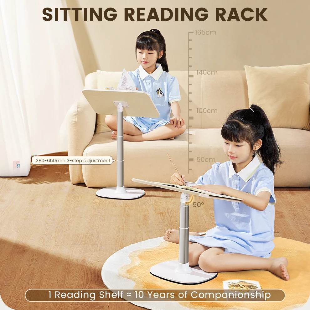 Wooden Book Stand Floor Standing Reading Book Stand Holder For Children