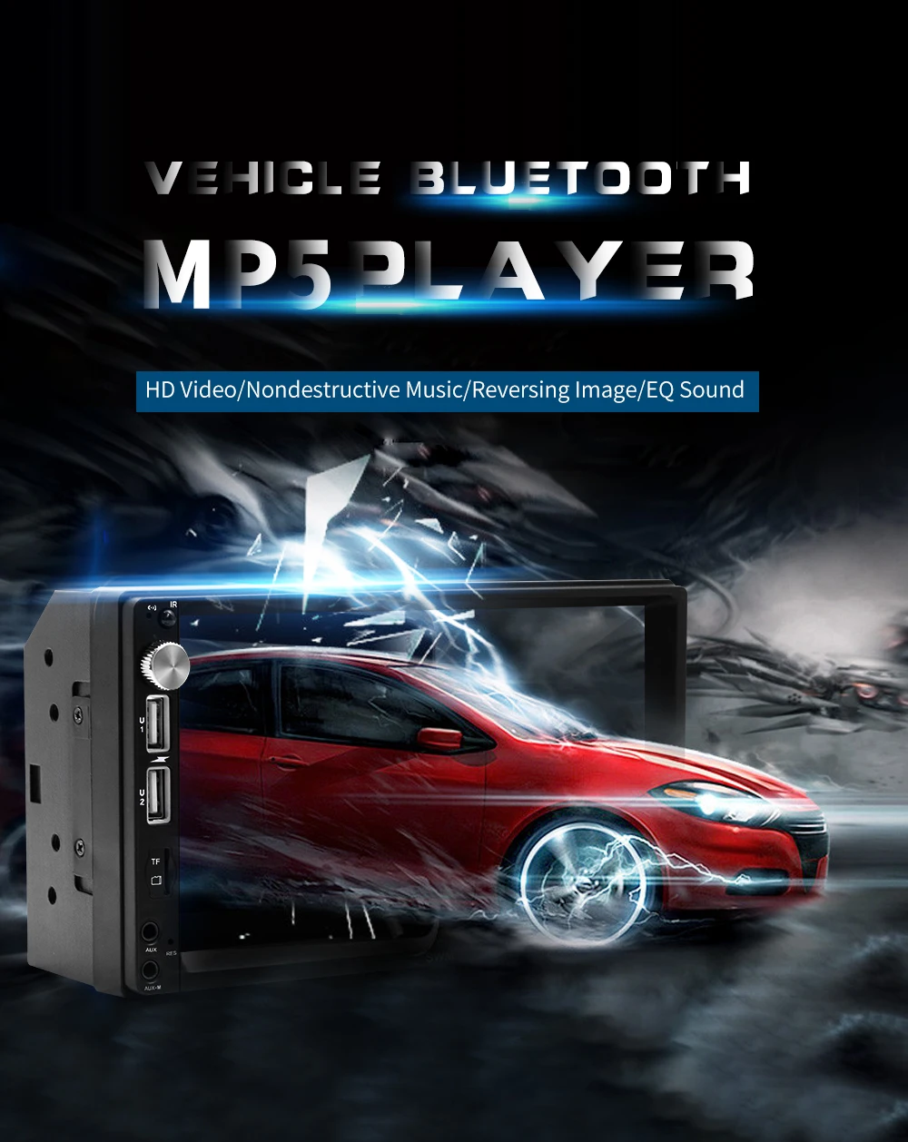 Bestree auto electronics hot sale 7 inch double din car stereo with BT AUX head unit car 2 din car radio