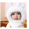 Gorro infantil con orejas de conejo, blanco