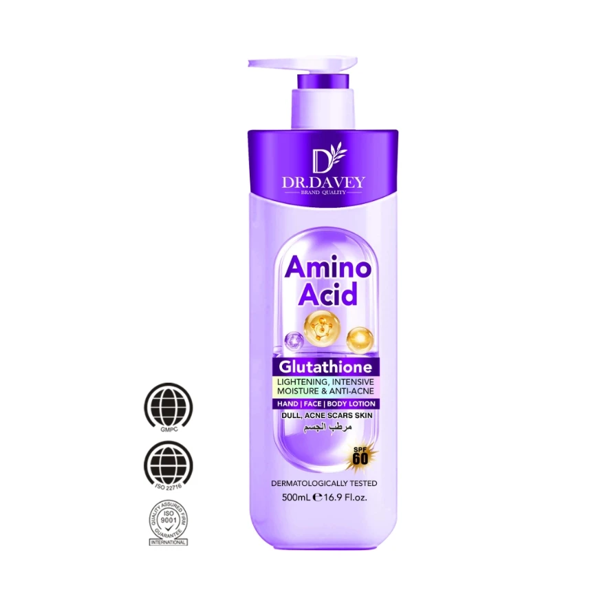 DR DAVEY Body Lotion Amino Acid Pure Glutathione Lightening Intensive Anti Acne Body Lotion DR DAVEY Body Lotion Amino Acid Pure Glutathione Lightening Intensive Anti Acne Body Lotion