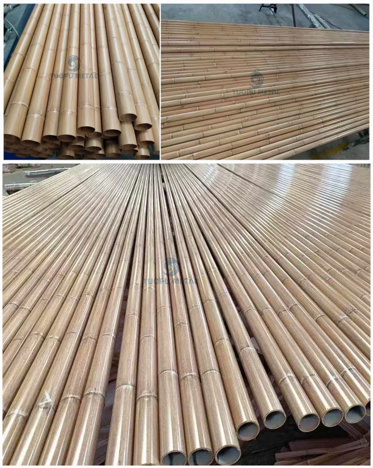 Aluminum Round Tubes Profile Strip Bamboo Pattern Decorative Fence Wall ...
