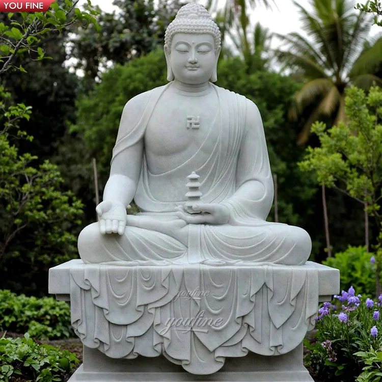 Garden Stone Marble Buddha Statue