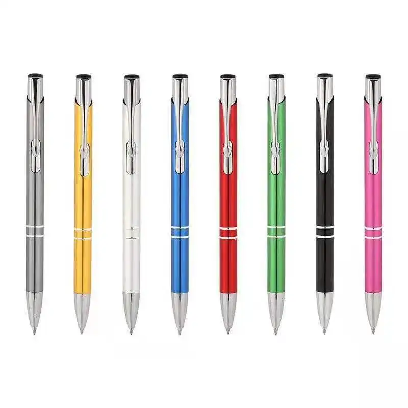 Customized Logo Metallic Aluminum Ballpoint Pen Engraving Personalized ...