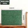 Bolsa para documentos A4 con tacto de piel, verde oscuro