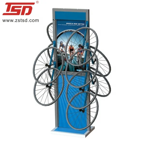 自転車用金属ディスプレイスタンド 自転車アクセサリー小売店メタル両面ディスプレイ/バイク