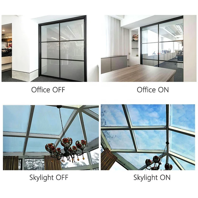 Pdlc Electrochromic Film Farmhouse Lamina Inteligente Para Vidrio De Ventana Float Tinted Glass Intelligent Dimming Film