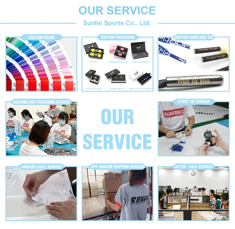 Sunfei Custom Plastic Shoelace Tips Custom Text Printed Shoe Laces Swap