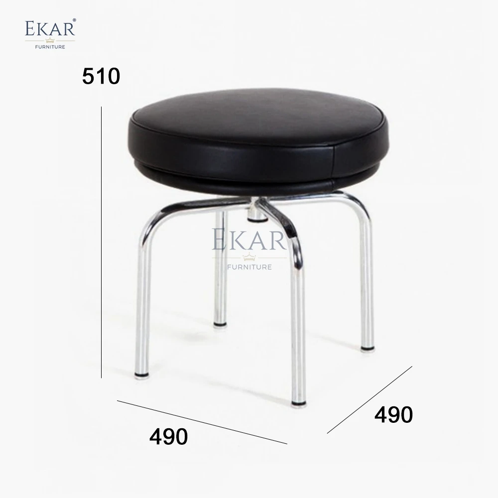 product modern microfiber leather stainless steel leg stool-64