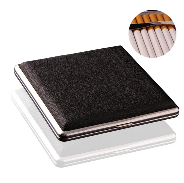 New Metal Cigarette Case Clip Custom Cigarette Case Leather Cigarette Case