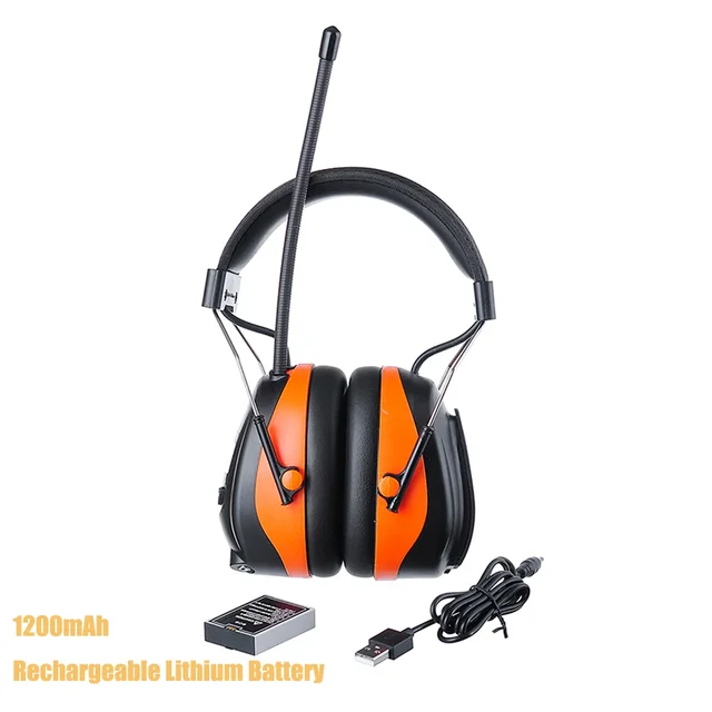 BT AM/FM Radio Headphones with Digital Display, 30dB SNR Ear Protection Ear Muffs, Noise Reduction Hearing Protectors