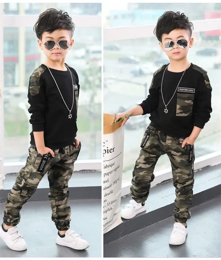 Jeans For A Boy Camouflage Military Pants Childrens Track