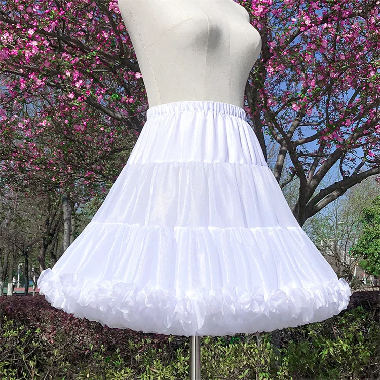 2024 New Design Direct Lolita Cloud Support Skirts White Boneless Soft Yarn Puffy Skirt Petticoat