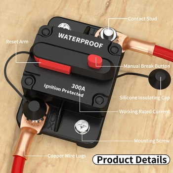 Interruttore In Linea Impermeabile 12V/24V | Estetico per Moto e Van