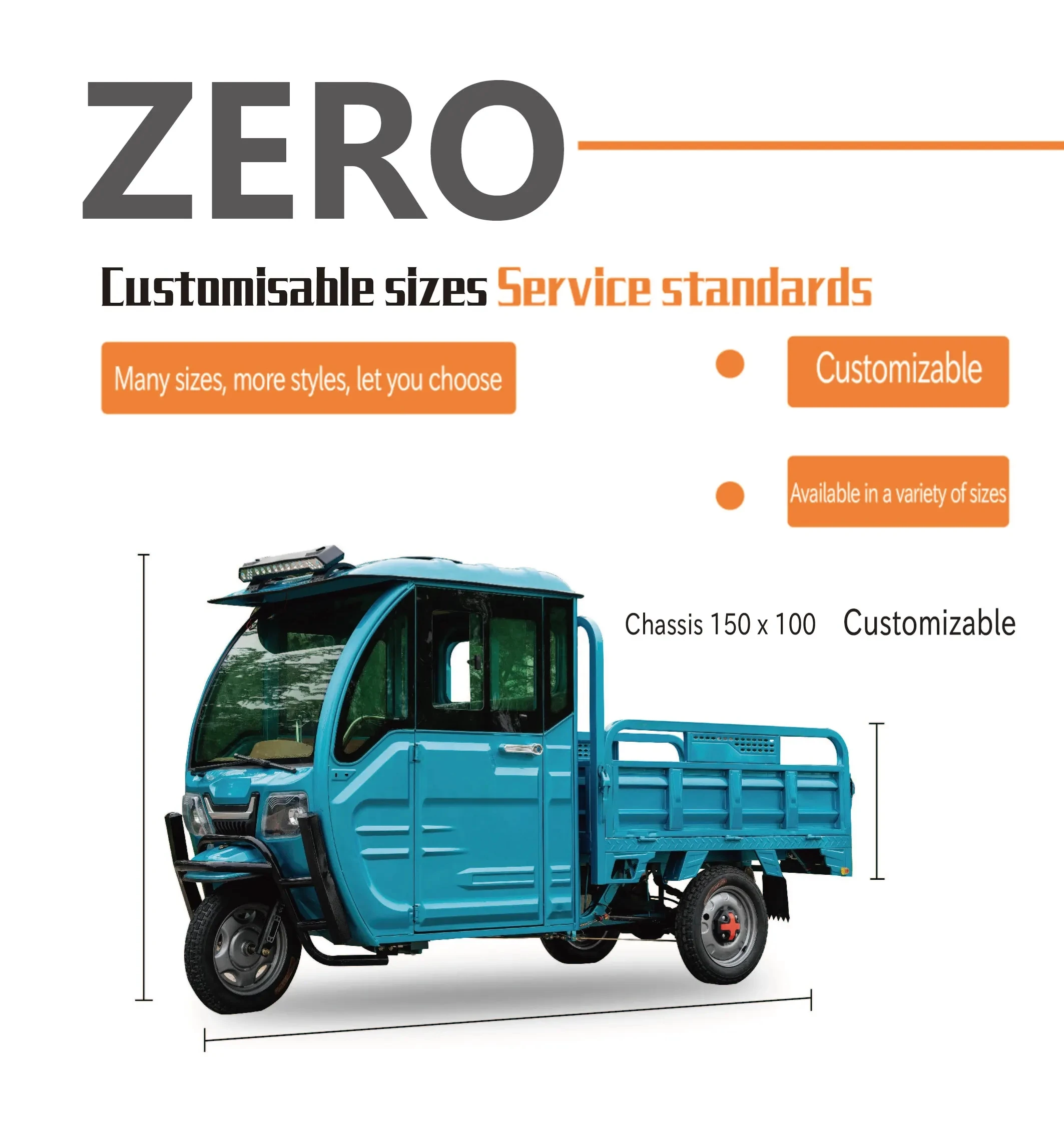 Wholesale Price Three Wheels Nigeria Cargo Tricycle Electric Motorized