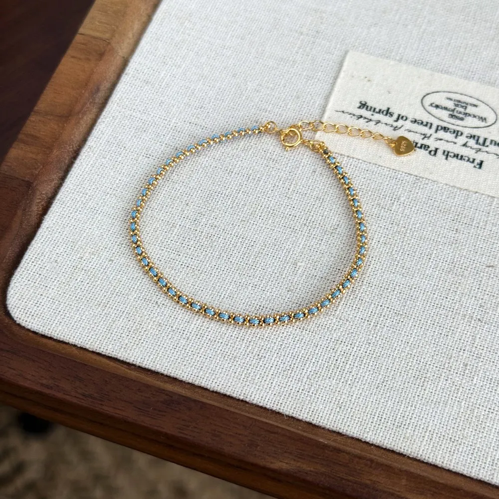 KAKODIY Unique Fine Jewelry 18K Gold Plated 925 Sterling Silver Braided Cord Women's Bracelet & Everyday Dress Up Bracelet detail 7
