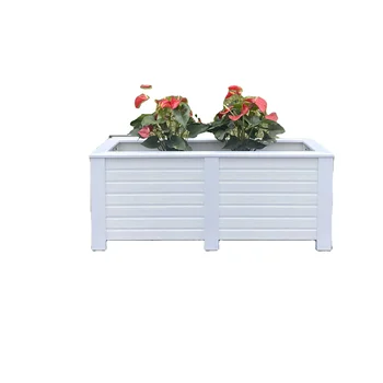 Factory Direct Sales Modern Style Planting Vegetables Flower Pvc Large White Planter Boxes