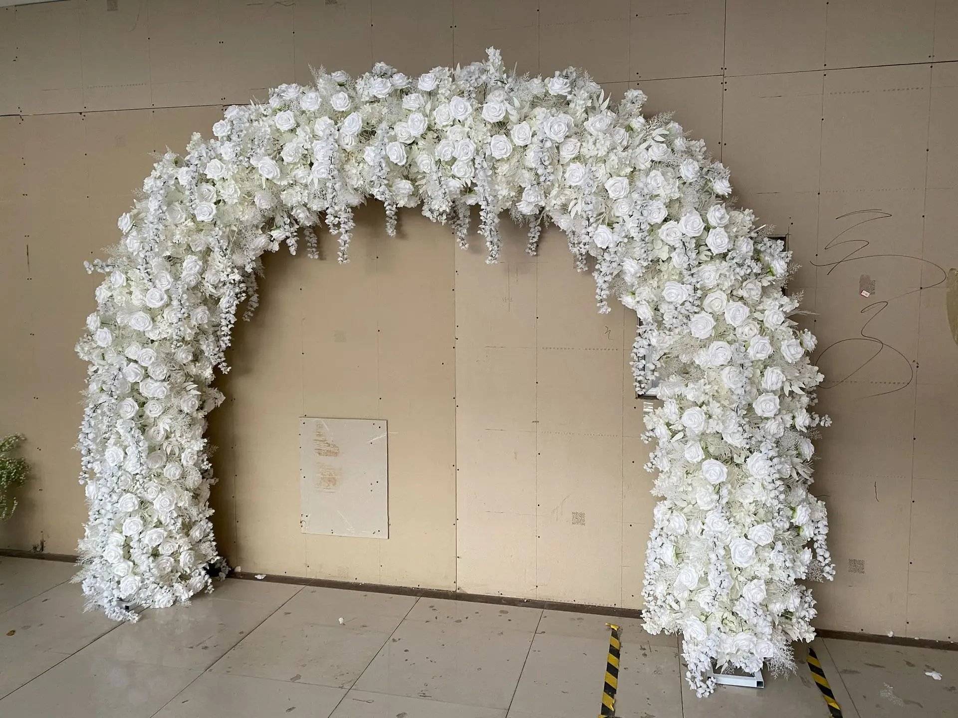 New Artificial Flower Row Wedding Background Stage Layout Strip Flower