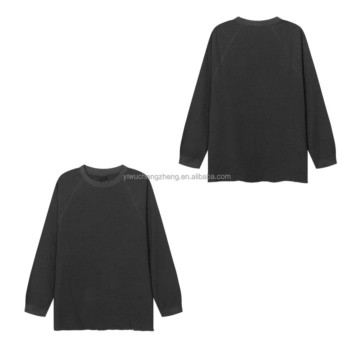 正版 25SS STU風ワッフル柄迷彩柄長袖Tシャツ メンズ トレンド服