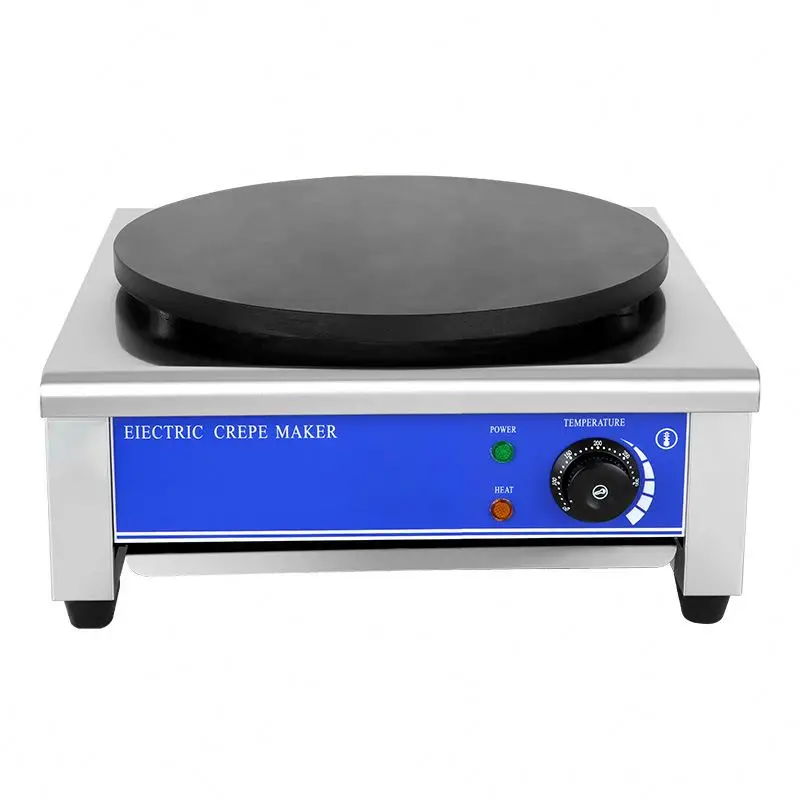TEBAK Pancake Maker Machine Commercial Stainless Portable Kitchen Electric Crepe Maker Machine for Home Use or Commercial