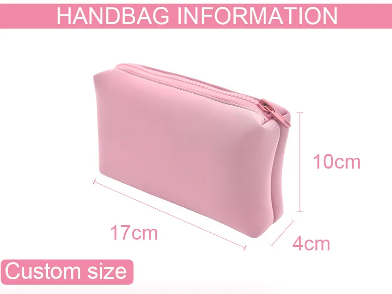 Whosale Small Handbags Custom Zipper Cosmetic Purse Case Neoprene ...