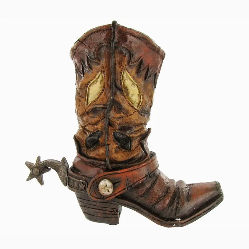Funny Custom Resin Cowboy Boot Planter Werstern Cowboy Boots Flower Plant Pots Home bar Wall Decor Dried Flower Arrangement