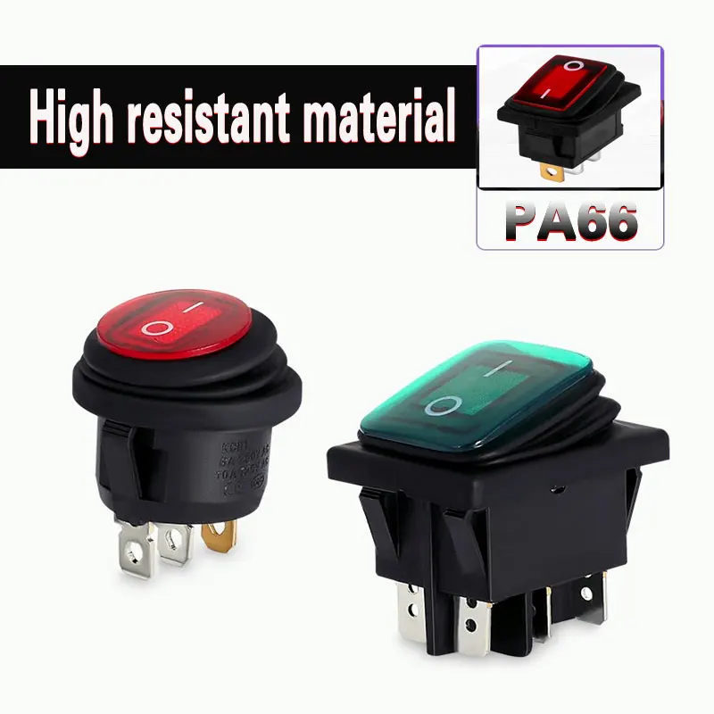 Kcd1-104 Waterproof Led Switch (kcd1-101 Rocker Switch(kcd1 Push Button ...