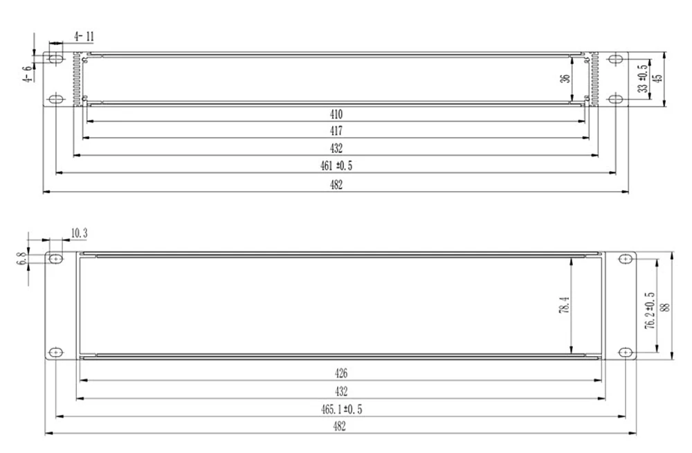 Ygh001 1u 19 Inch Standard Rack Mount Computer Case Enclosure Chassis