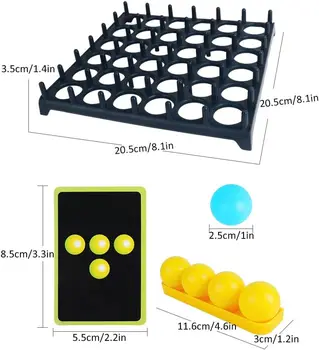 Rutaqian Gioco con la Palla Gioco per Feste in Famiglia, 2024 Nuovo Gioco da Tavolo Jumping Connect Ball, Bomboniere Divertenti Giocattoli da Tavolo per Adulti Festa in Famiglia per Bambini Blu