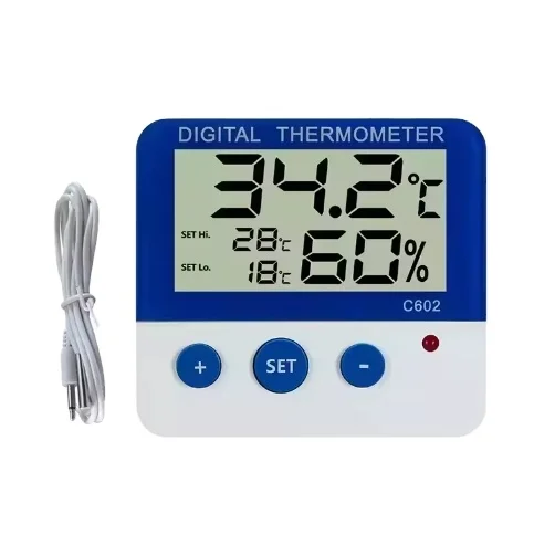 Digital Mini Household Fridge Freezer Thermometer Electronic Indoor Temperature Alarm Plastic LED Alarm Indicator Light