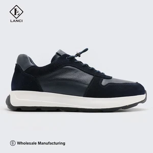 LANCI OEM Shoes Manufacturers Custom Calfskin Sneakers ODM Pure Leather Shoes for Men Luxury Sneakers Custom Packing Solutions