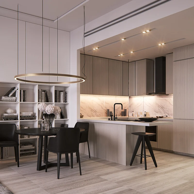 CBMmart Customized Modular Modern Lacquer Cabinets Kitchen Cabinet Design Accessories Cuisine