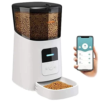 4.5L Smart Pet Feeder with WIFI APP Control Automatic Cat Dog Food Storage Dispenser Dual Power Source Charging