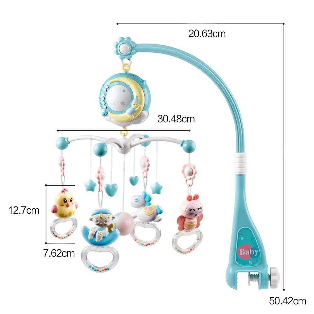 Лидер продаж, мобиль для детской кроватки, музыкальная мобиль для детской кроватки, музыкальная проекционная коробка, подвесной держатель для погремушек, игрушка для сна, детский мобильный