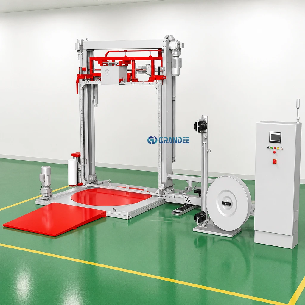 Automatic Strapping and Pallet Stretch Film Wrapping Machine Wapper Intelligent Remote Control 