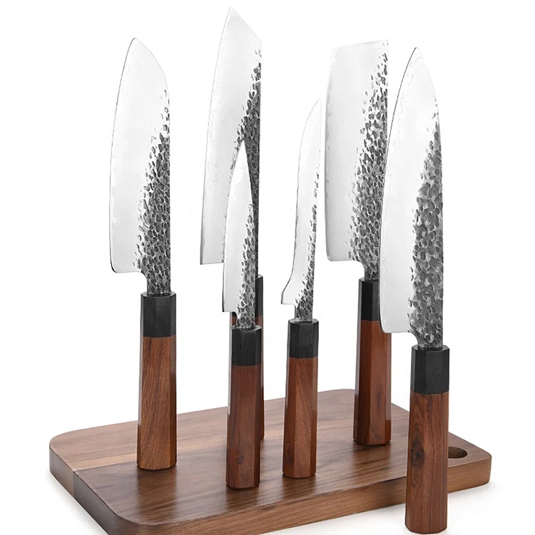 8-Inch Japanese Forged Kitchen Knife with Wood Handle German Carbon Steel G10 From Manufacturers Collection