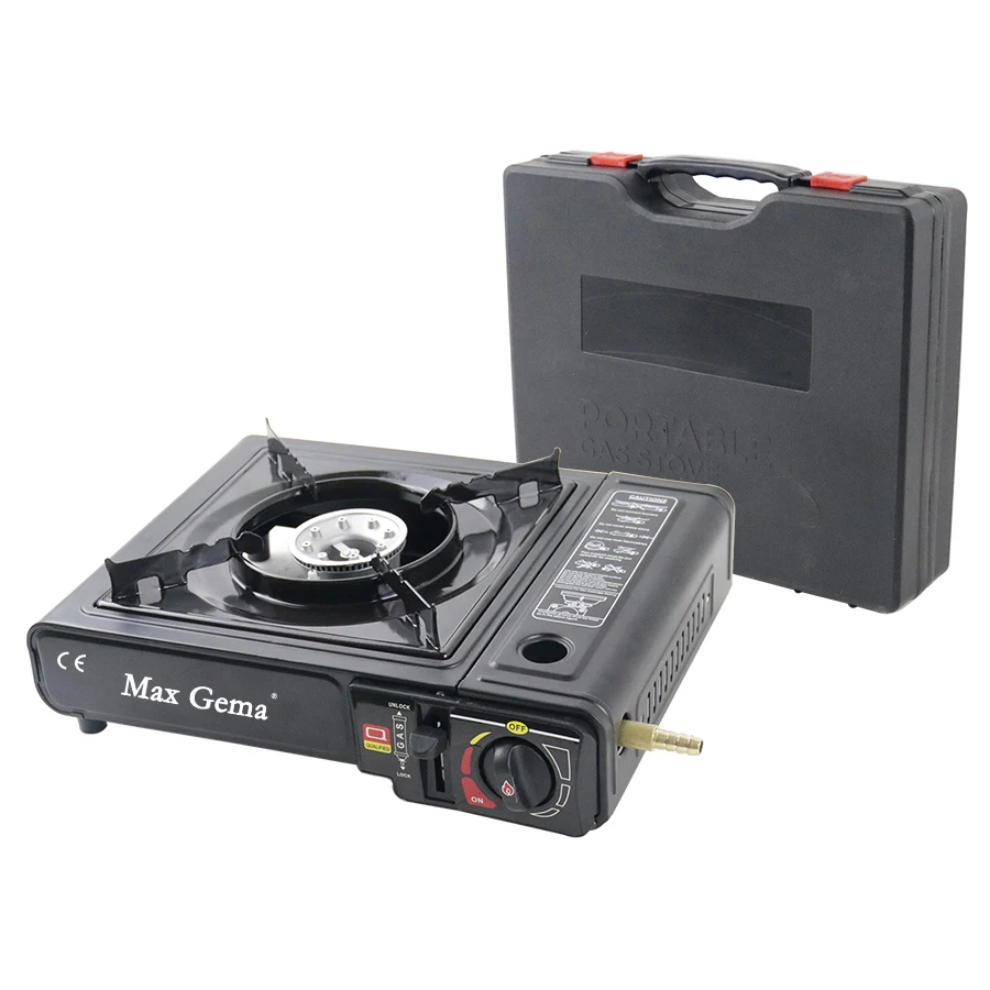 Support Customization Butane Portable Camping Gas Stove for Hiking Manually Operated Metallic Outdoor Portable Burner