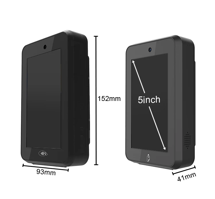 5 Inch Wall Mount QR Code Scanner Android 14 Touch Screen Payment Cosmetic Food Drink Machine MDB NFC Payment Terminal CM30