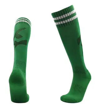 Wholesale Long Tube Grip Soccer Socks Striped Sports Compression Cushion Football Socks For Adult Kids Socks Custom Design