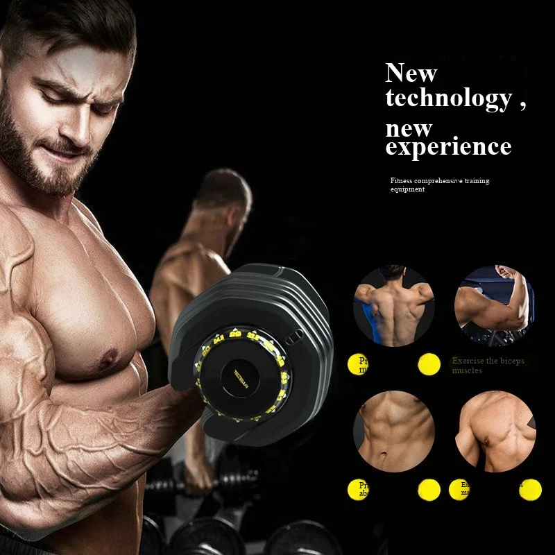 Auto Adjustable Weight Solid Cast Iron Dumbbell Home Gym Equipment for Muscle Building and Strength Training