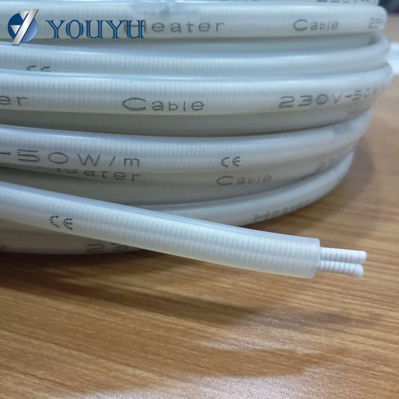Silicone Rubber Parallel Constant Wattage Heating Cable Soil Heating Cable