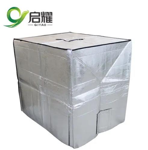 OEM EPE XPE Foam Insulated Thermal Pallet Covers 4-Way Shipment Food Medicine Pharma IBC Insulated Thermal Pallet Cover