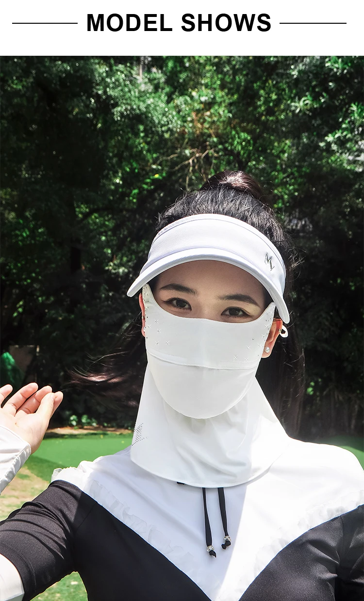 Uv Neck Protection Full Face Cover Summer Cycling Ice Silk Sunscreen