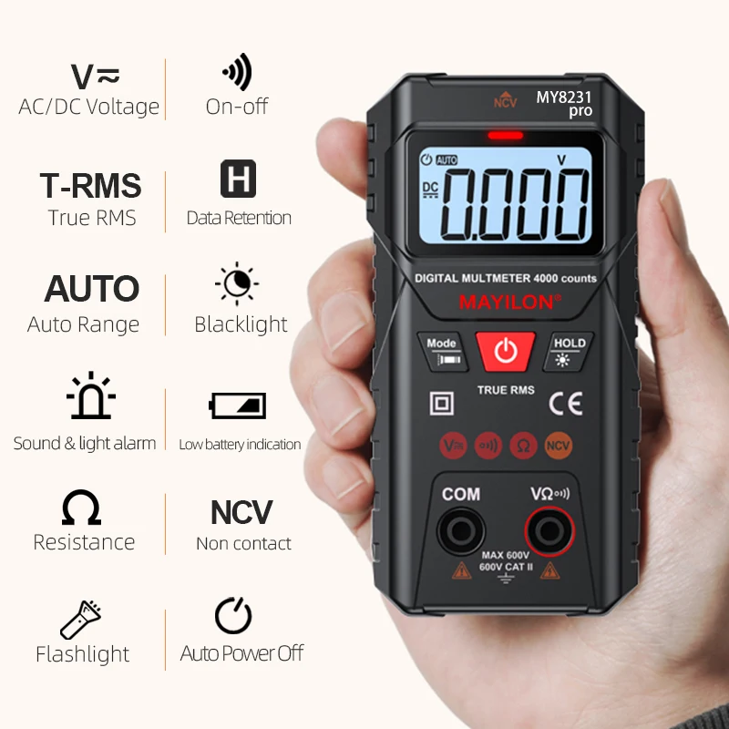 Hot Selling MY8231pro Digital Multifunction Multimeter MAYILON Professional Multimeter 4000 Counts Auto Range Digital