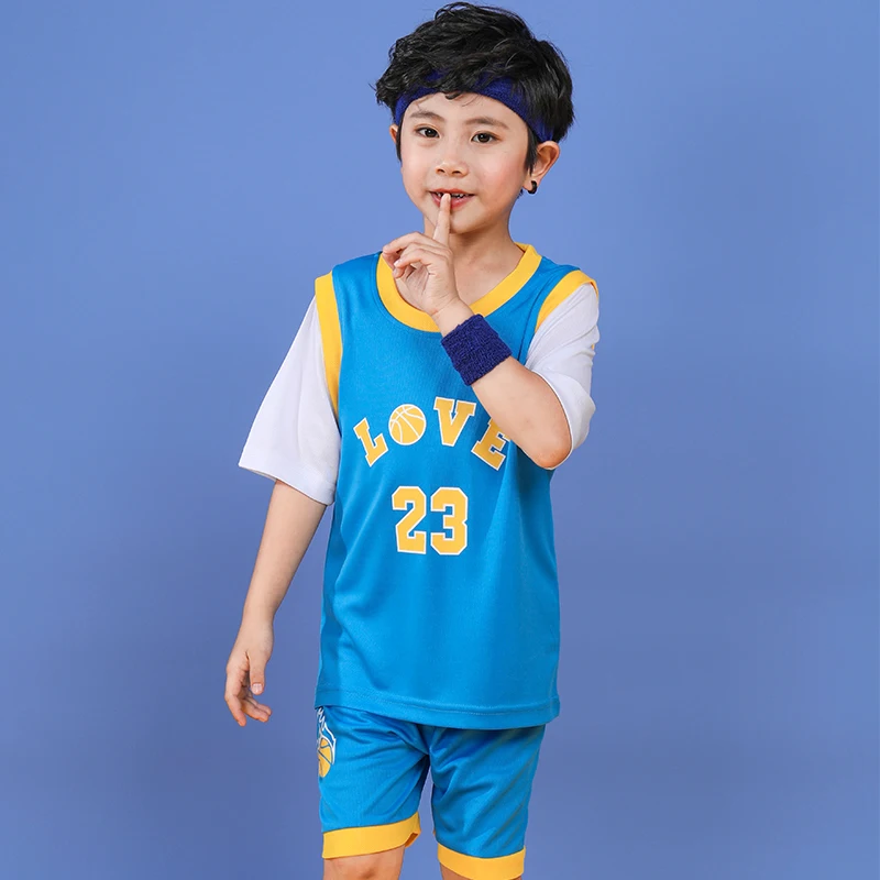 Wholesale Men Kids Basketball Jersey Sets Uniforms kits Child Boys