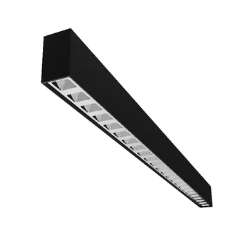 Low UGR CCT selected direct & indirect up/down lighting design linkable pendant microprismatic diffuser LED Linear light
