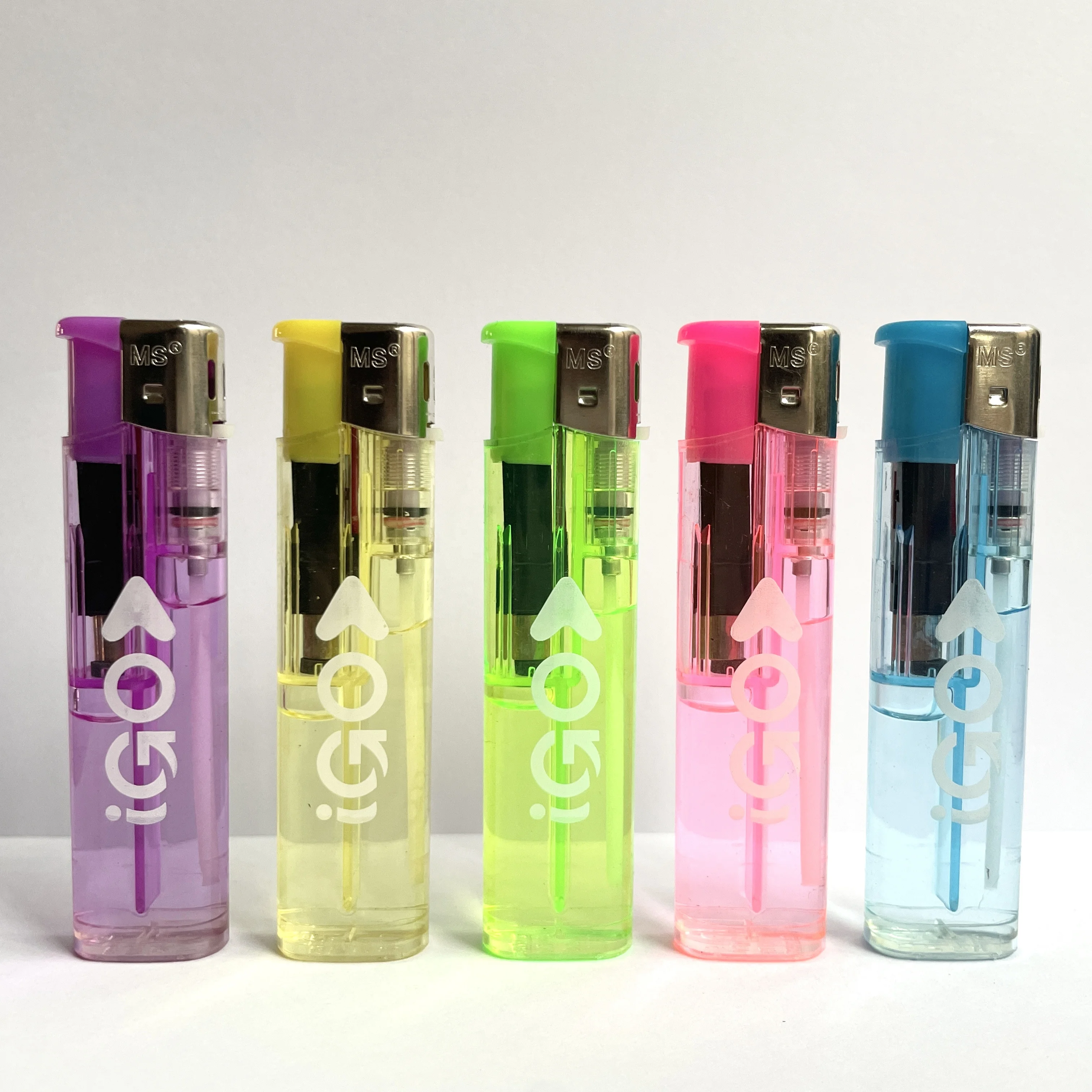 Custom Disposable Electric Transparent Smart Plastic Cigarette Slim Lighter encendedor Electric Lighter