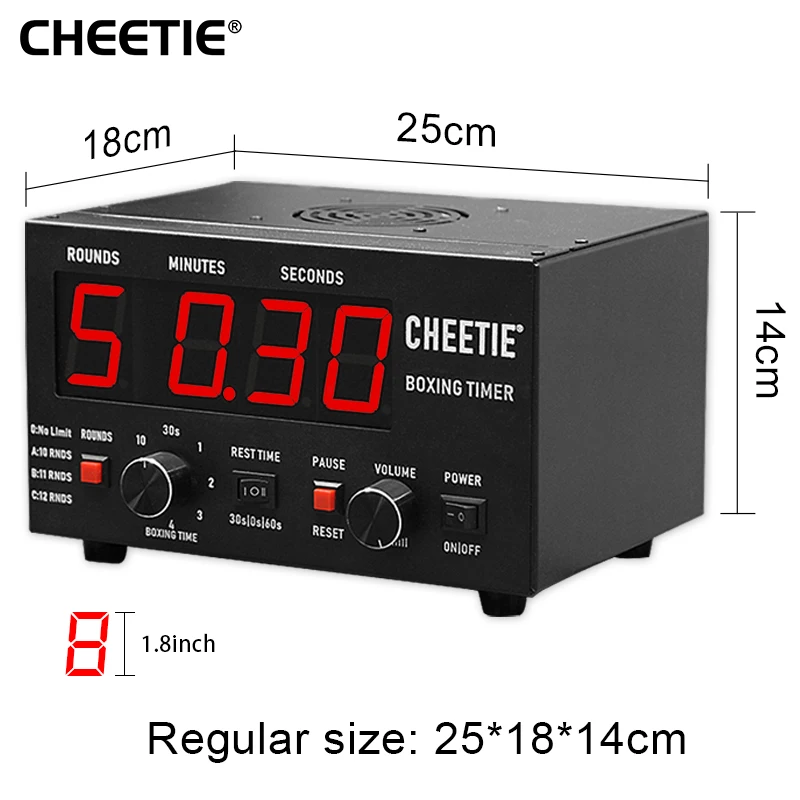 CHEETIE CP40 Personal Workout Boxing Timer Clock MMA Equipment Digital Boxing Interval Timer
