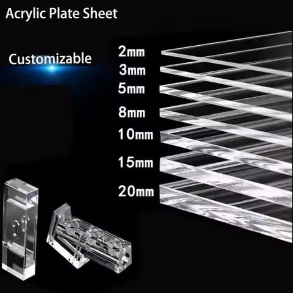 Acrylic Plate Sheet Thickness Options from 2mm to 20mm