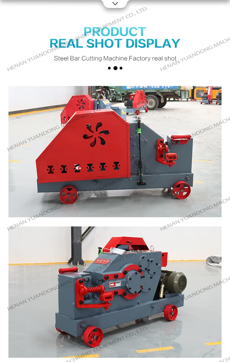 GQ40-60 Rebar Cutter Automatic Mobile Steel Bar Iron Round Bar Cutting ...